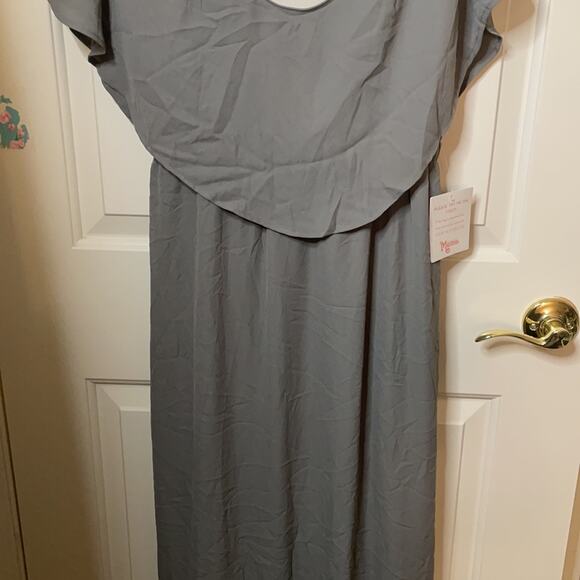 Show Me Your Mumu Caitlin Ruffle maxi gray XL NWT - Picture 8 of 10